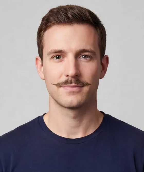 English Moustache: after