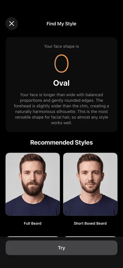 Pick a style, or ask the app